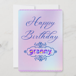 Carte BONNE mamie d'anniversaire (grand-mère)