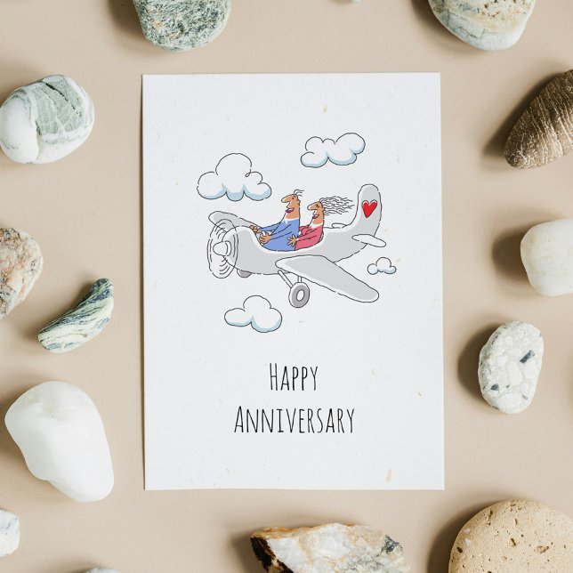 Carte Bonne Mariage Anniversaire Red Heart Couple Card (Créateur téléchargé)