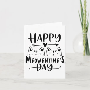 Carte Bonne Meowentines Jour Funny Valentines Jour Chat