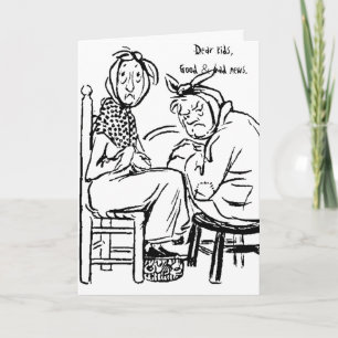 Carte Bonne nouvelle et mauvaise nouvelle..