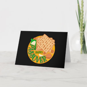 Carte Bonne Pâque Avec Jolie Fête Juive Matzo