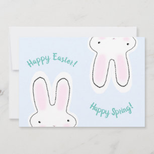 Carte Bonne Pâques Happy Printemps mignon lapin drôle ca
