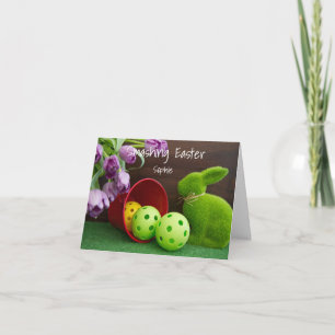 Carte Bonne Pâques pour le joueur de Pickleball