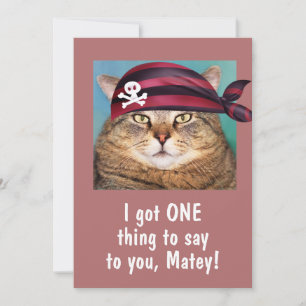 Carte Bonne Parole Comme Un Chat Du Jour Du Pirate