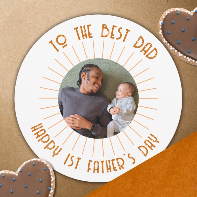 Carte Bonne photo de première Fête des pères (Créateur téléchargé)