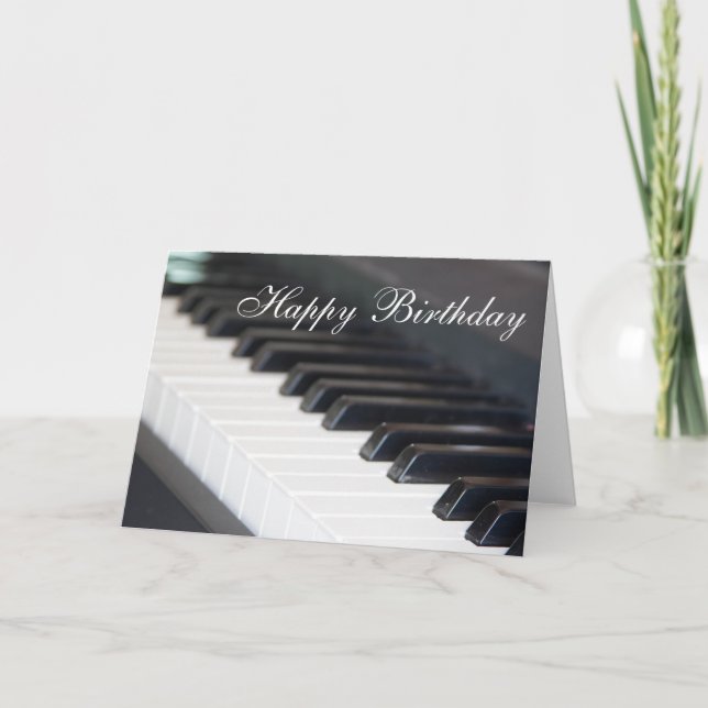 Carte Bonne Piano Card Anniversaire (Devant)