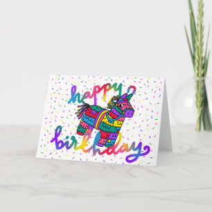 Carte Bonne piñata d'anniversaire
