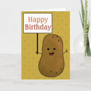 Carte Bonne pomme de terre d'anniversaire