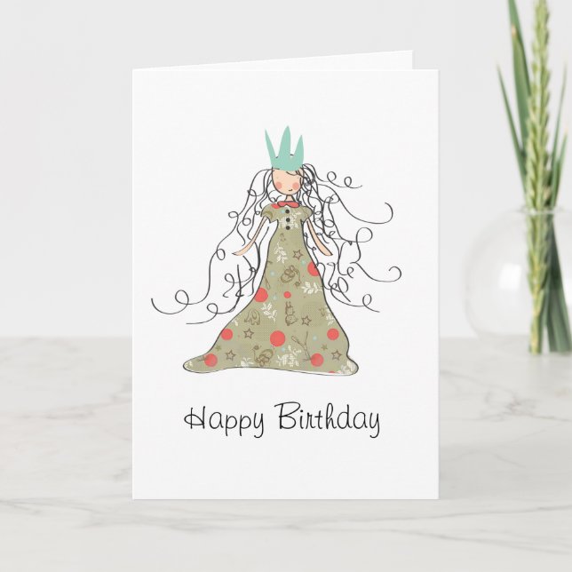 Carte Bonne princesse d'anniversaire (Devant)