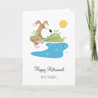 Bonne retraite Cartoon mignonne Chien Chien Chien