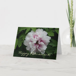 Carte Bonne retraite désire White Peony Elegant