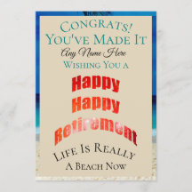 Bonne retraite heureuse N'importe quel nom Félicit