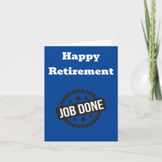Carte Bonne retraite - Timbre Travail fait