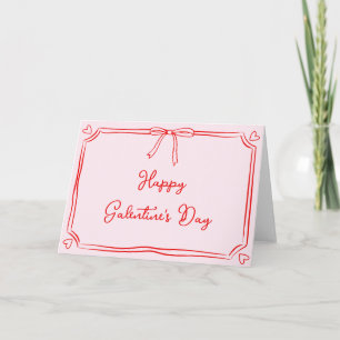 Carte Bonne Saint-Galentin Gal Pal de Bestie Rouge et Ro