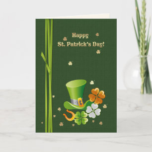 Carte Bonne Saint Patrick. Charms chanceux