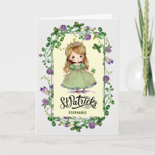 Carte Bonne Saint Patrick. Princesse d'Irlande