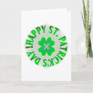 Carte Bonne Saint Patrick ! Shamrock vintage