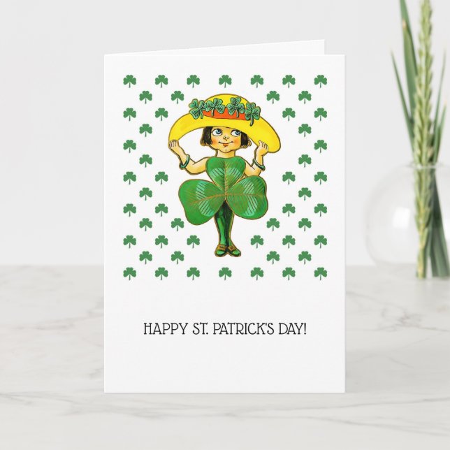 Carte Bonne Saint Patrick. Vintage irlandaise (Devant)