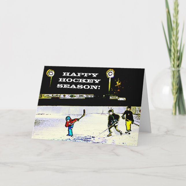 Carte Bonne saison de hockey (Devant)