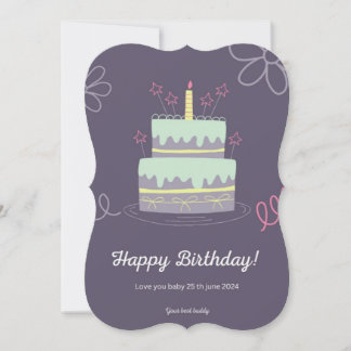 Carte Bonne salutation d'anniversaire de votre copain