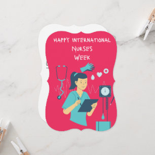 Carte Bonne semaine internationale des infirmières