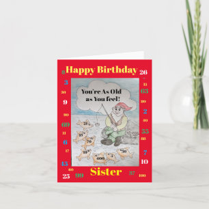 Carte Bonne Soeur d’anniversaire - vous êtes aussi vieux