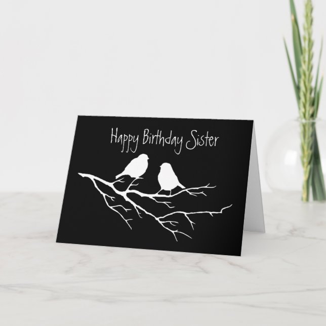 Carte Bonne Soeur d'Anniversaire Ami Spécial, Deux Oisea (Devant)