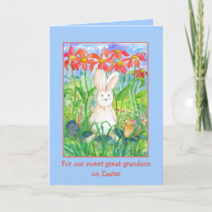 Carte Bonne Souris d'escargot de grand petit-fils de Pâq