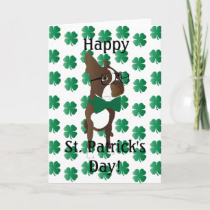 Carte Bonne St. Patrick's Day Boston Terrier Card