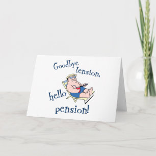 CARTE BONNE TENSION, BONJOUR PENSION ! CADEAU DE RETRAIT