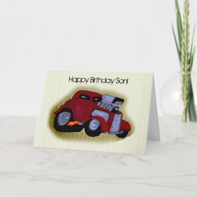 Carte Bonne Voiture d'anniversaire Son Salutation (Devant)