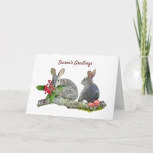 Carte Bonnes Fêtes Brush Rabbits