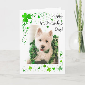 Carte Bonnes santés et bonheur de Westie du jour de St