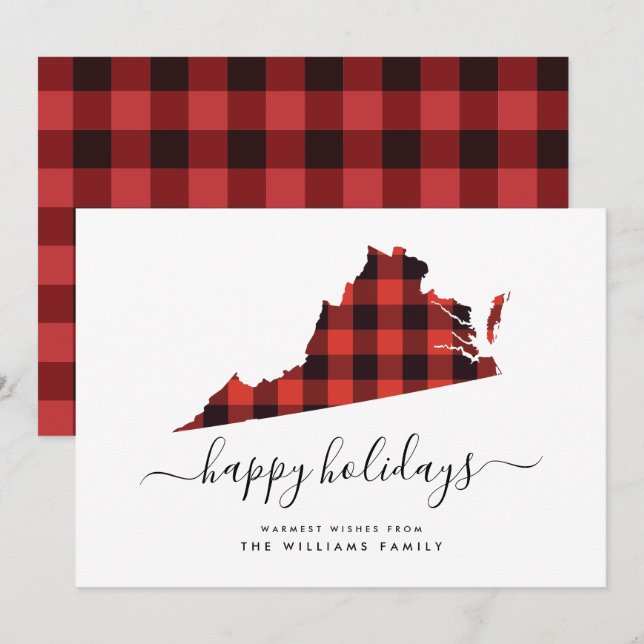 Carte BONNES VACANCES Chaleureuses De Virginie (Devant / Derrière)