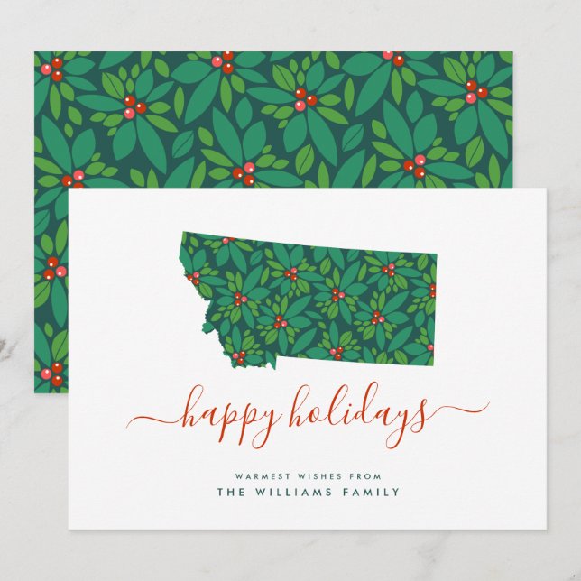 Carte BONNES VACANCES Chaleureuses Du Montana (Devant / Derrière)