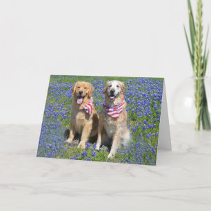 Carte Bonnet Bleu Golden Retriever