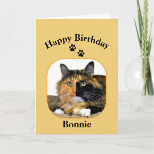 Carte Bonnie Calico Chat Joyeux Anniversaire