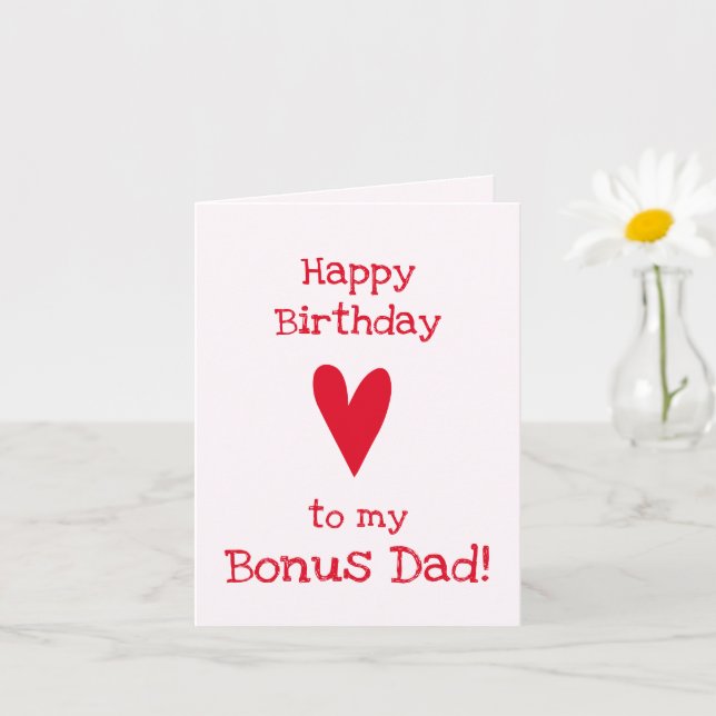 Carte Bonus Papa ! | Anniversaire de Stepfather drôle (Petite plante)