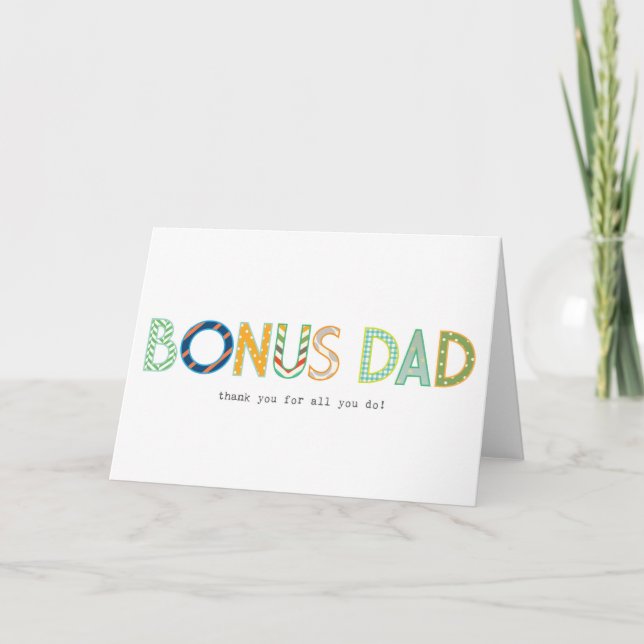 Carte Bonus Papa - Merci Pour Tout Ce Que Vous Faites (Devant)
