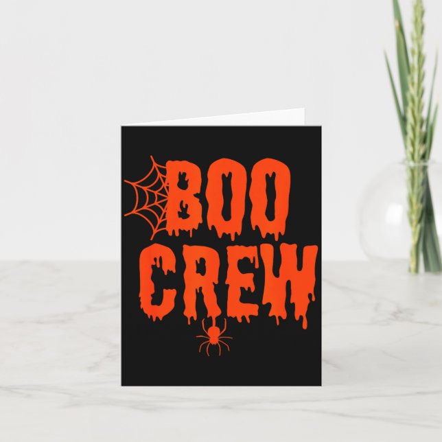 Carte Boo Crew Funny Halloween Shirt For Group Costume F (Devant)