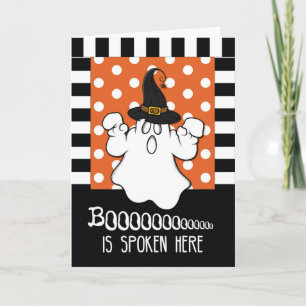 Carte Boo est parlé ici Halloween Ghost