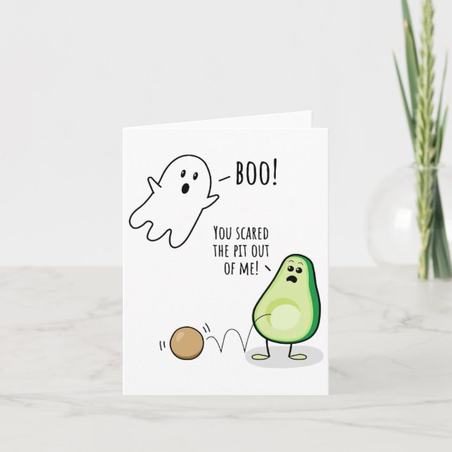 Carte Boo You a fait peur à la fosse hors de moi drôle d (Devant)