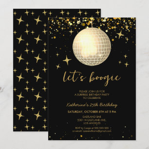 Carte Boogie Retro Disco Ball Parties scintillant Annive