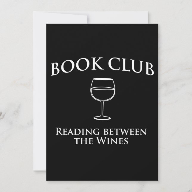 Carte Book Club Reading Between Wines (Devant)