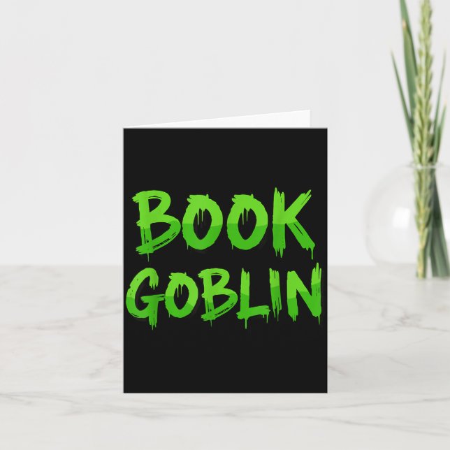 Carte Book Goblin Funny Reading Or Writing School Studen (Devant)
