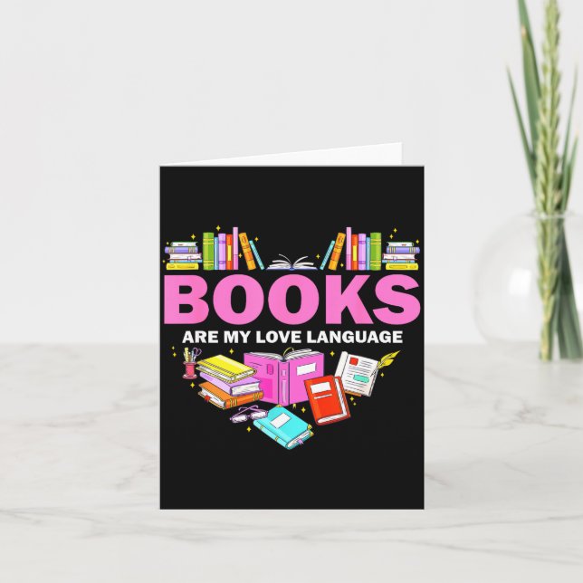 Carte Books Are My Love Language Reading Lover Librarian (Devant)