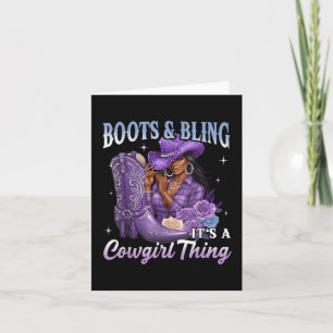 Carte Boots And Bling C’est une vilaine chose Purple Wes