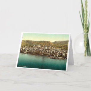 Carte Boppard, Rhin, Allemagne rare Photochrom