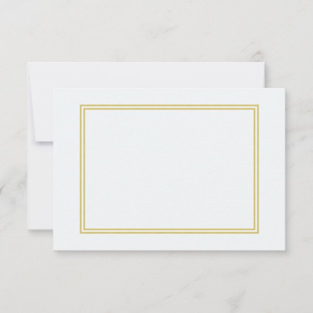 Carte Bordure métallique double or sur Bubbly White (Devant)
