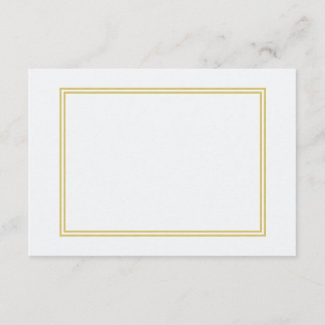 Carte Bordure métallique double or sur Bubbly White (Devant)